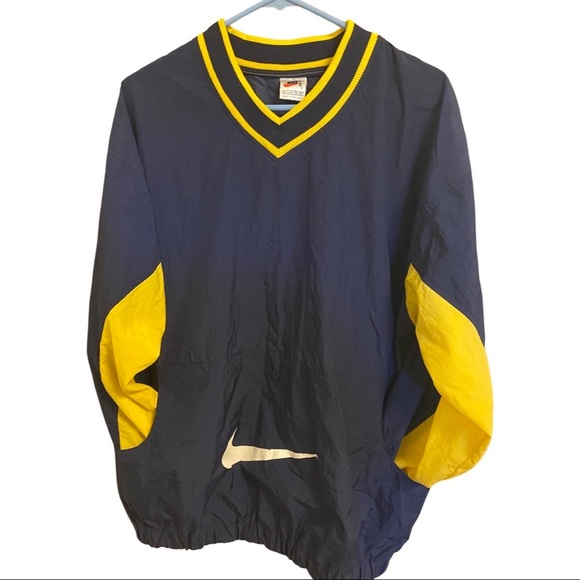 Vintage Center Nike Swoosh Pullover Windbreaker Jacket - Picture 2 of 9